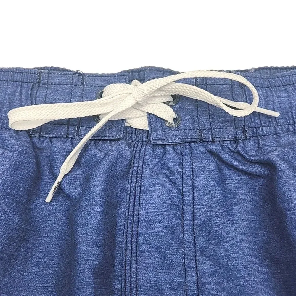 Speedo Swim Shorts Trunks Mesh Lined Men Sz XXL 2XL Blue Gray Cargo Pockets